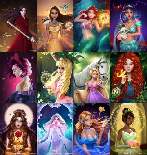 Zodiac Princess Disney fan art by TinyTruc on DeviantArt | Disney