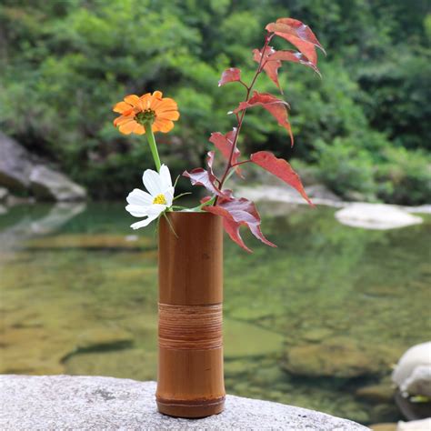 Japanese Bamboo Flower Vase For Home Decoration Handmade Wedding