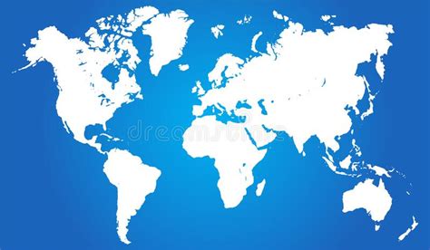 Blue World Map Stock Vector Illustration Of Drawn Decoration 158644956