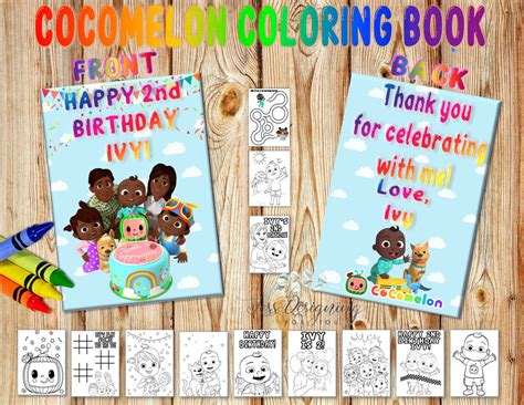 African American Cocomelon Activity Pages Cocomelon Birthday Etsy In