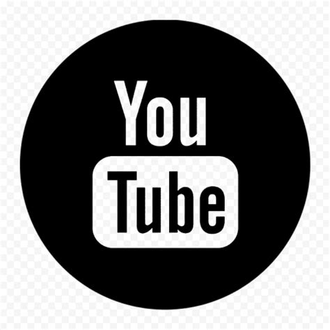 HD Black Circle Outline Youtube YT Logo Icon PNG Citypng