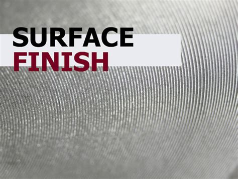 Surface Finishes Chart
