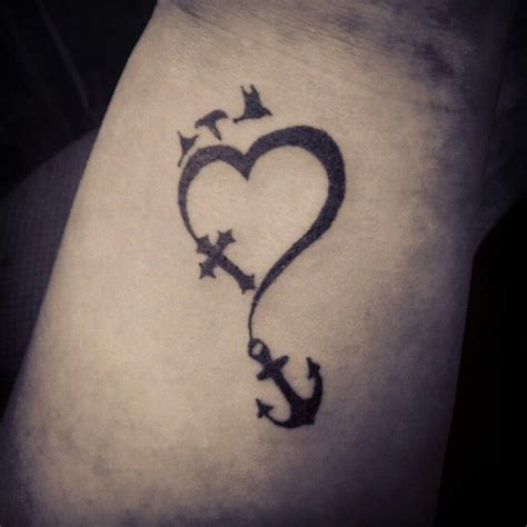 Anchor Feminine Faith Hope Love Tattoo