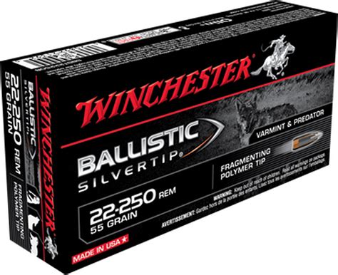 Winchester Ballistic Silvertip 22 250 Rem 55 Gr Bst 20 Rds Buy