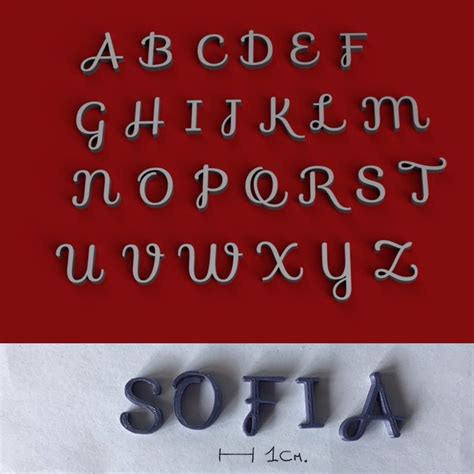 Sofia Uppercase And Lowercase 3d Letters Stl File