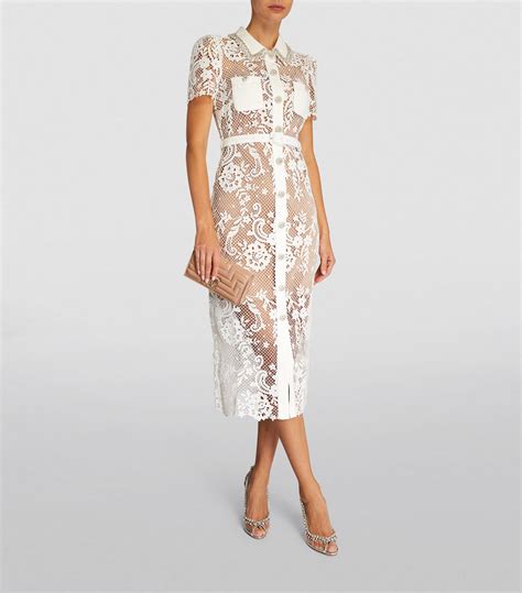 self portrait lace embellished midi dress harrods at