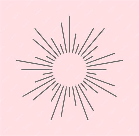 Premium Vector Sunburst Beams Logo Sun Burst Doodle Beam Radial