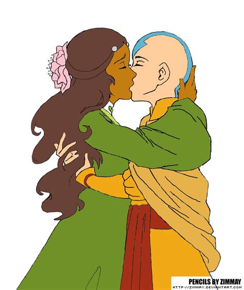 Katara And Aangs Final Kiss By Chakragoddess On Deviantart