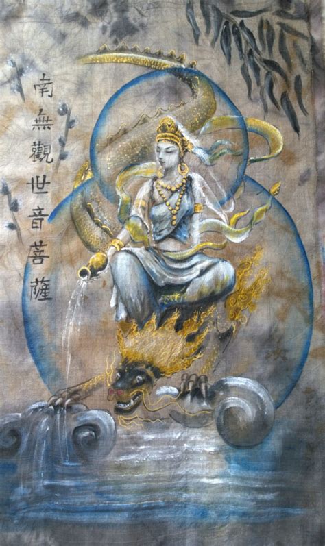 Kuan Yin And Dragon Ii Art Print Tilly Campbell Allen Dakini As Art