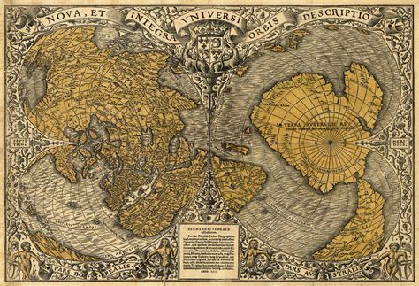 The Oronteus Finaeus Map Of The World 1531 World Map Fine Art Print