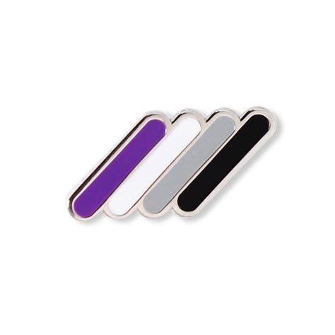 Pride Asexual Stripes Enamel Pin Compoco
