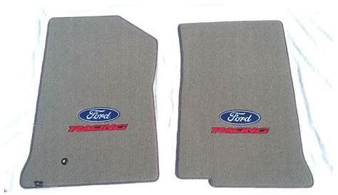 Ford F-150/250 2PC Gray Carpet Floor mats w/Ford racing Logo Fits 1999