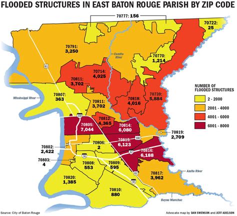 Which Baton Rouge Zip Codes Were Hit Hardest New Data Lends Scope To