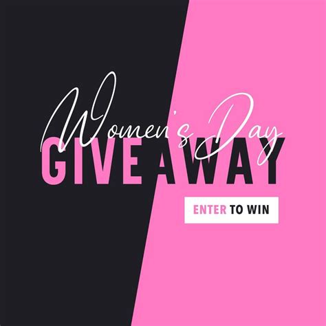 Womens Day Giveaway Enter To Win Banner 697422 Vector Art At Vecteezy