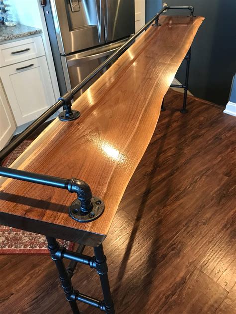 Perfect for entertaining, extra sitting or just to make a space useful. Live Edge Black Walnut Sofa Bar Table 8ft | Etsy | Walnut ...