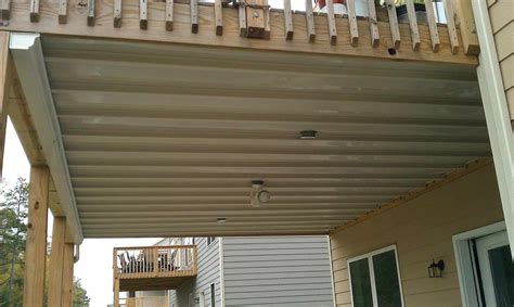 Our all aluminum design means a stronger, longer lasting plus, our high end color selection, finish options and accessories give you more customizable options that any other under deck ceiling system. Under-Deck Ceiling | Carolina Home Exteriors