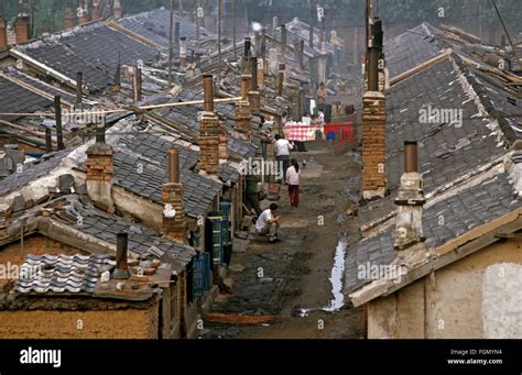 Lane In Fushun Town Where Coal Mining Workers Traditionaly Lived