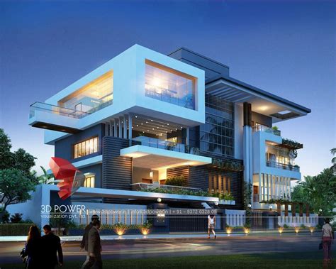 3d Exterior Design Rendering Of Modern House Picture Gallery Modern