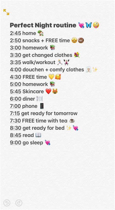 Perfect Night Routine 💘🥰 School Routine For Teens Night Routine