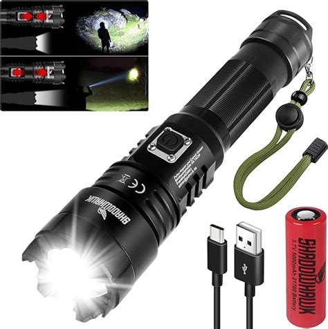 Shadowhawk Lampe Torche LED Ultra Puissante 12000 Lumens Lampe De