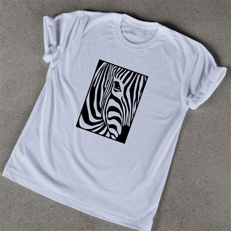 Zebra Print T Shirt Zebra Lover Fan Tee Zebra Art Shirt Etsy