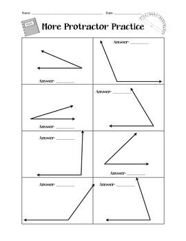 Worksheets are math 171, 03. Protractor Practice Worksheet by Mighty in Middle School | TpT