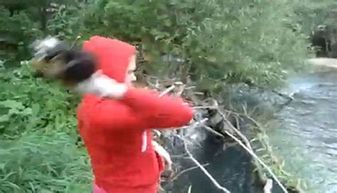 Maybe you would like to learn more about one of these? Sick footage shows teenager girl throwing puppies into river to drown - Mirror Online