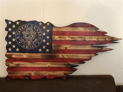 Hand Carved Hand Made Custom Wood Flags By A Usmc Combat Vet