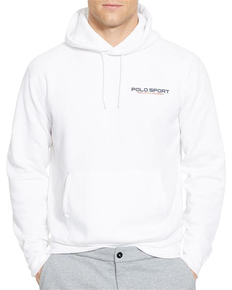 Ralph Lauren Polo Sport Fleece Pullover Hoodie In White For Men Lyst