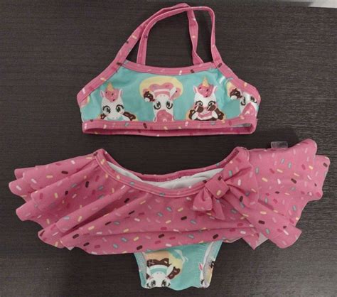 Biquíni Infantil Unicórnio Puket Roupa Infantil Para Menina Puket