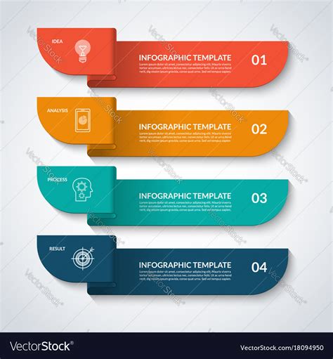 Infographic Banner With 4 Options Royalty Free Vector Image