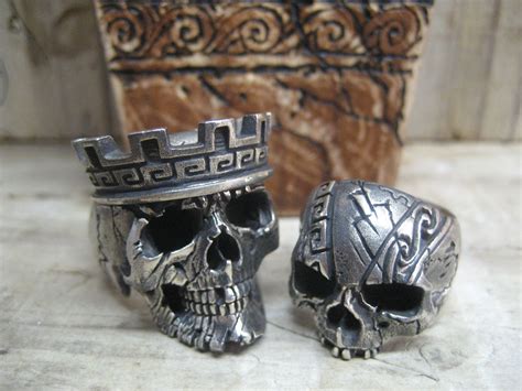 Industrial Finish Custom Skull Rings Mens Skull Rings Skull Ring Rings