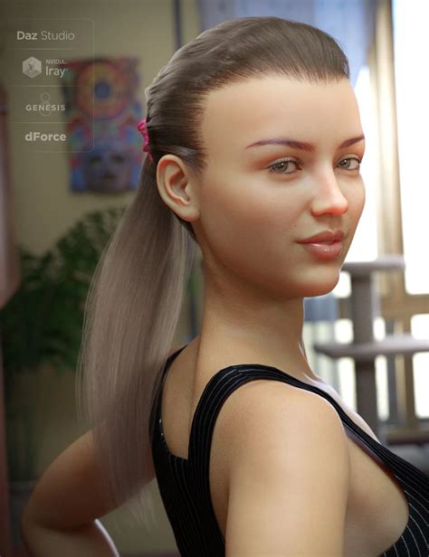 Dforce Hair Elyssa Ponytail For Genesis 8 Females Daz 3d Models