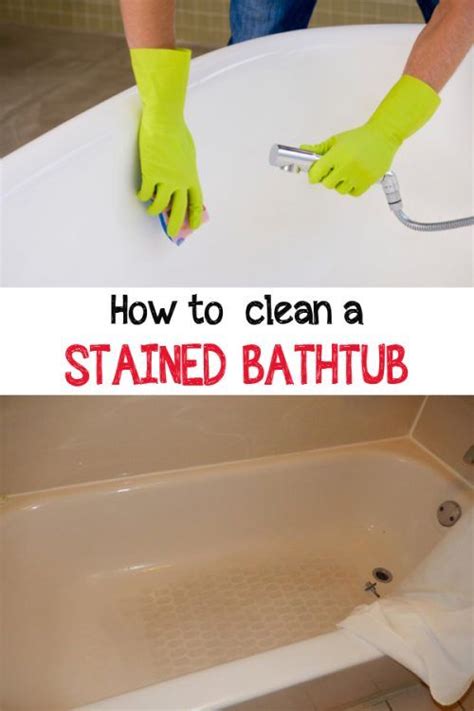 How To Clean A Stained Bathtub Bathtub Clean Bathtub Tub Cleaner