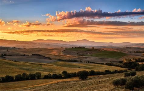 Wallpaper Summer The Sky Clouds Light Field Italy