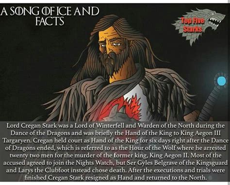 Lord Cregan Stark A Song Of Ice And Fire Hand Of The King House Of