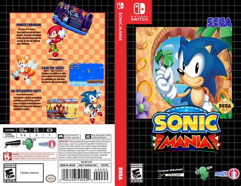 Sonic Mania Box Art Rnintendoswitchboxart