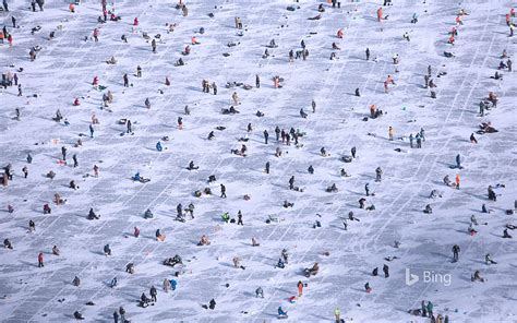 People Ice Fishing On Gull Lake In Brainerd Minnesota Bing Sonu