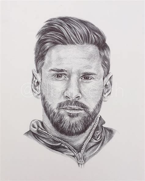 Messi Drawing Sketch Sketch Drawing Idea