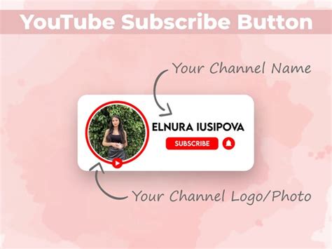 Custom Animated Youtube Subscribe Button Overlay For Intro Etsy