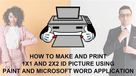 How To Make And Print 1x1 And 2x2 Picture Using Paint And Microsoft