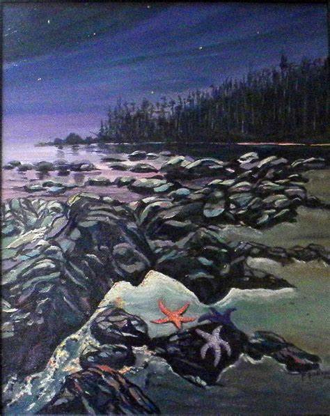 Stars Along A Mystic Beach Mystic Beach Vancouver Acrylic On Canvas