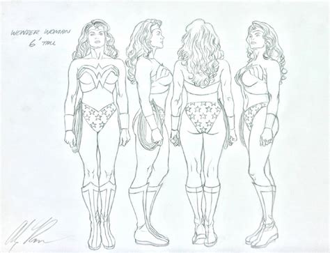 Alex Ross Wonder Woman Model Sheet In Steve Ms Alex Ross Sketches