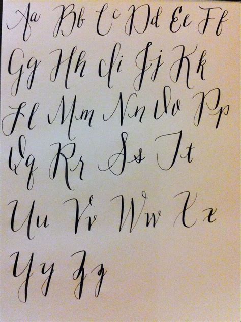 Modern Calligraphy Alphabet Hand Lettering Alphabet L