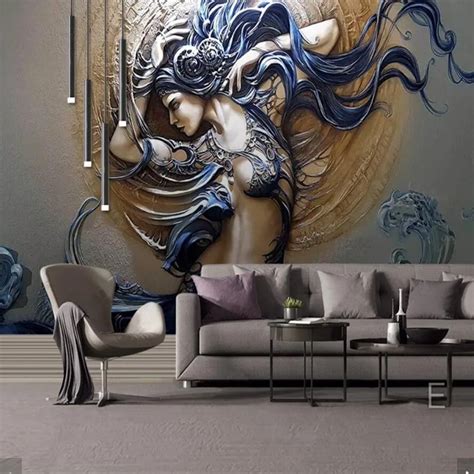 3d Embossed Fashion Sex Girl Wallpaper Mural Wall Paper Rolls For