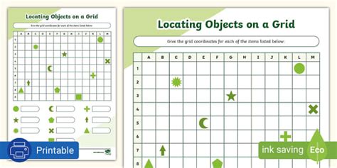 Locating Objects On A Grid Activity Sheet Teacher Made