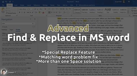 Advanced Find And Replace Options In Ms Word Advanced Find And Replace