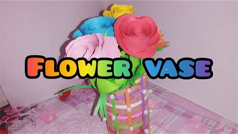 Flower Vasehow To Make A Paper Flower Vase At Hometissue Paper Roll