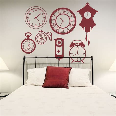 Types Of Clock Faces Wall Decals Vinyl Wall Clock Decals Face Wall