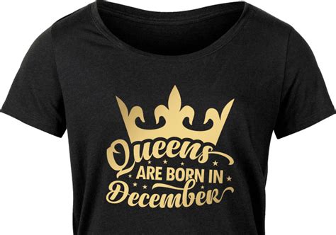 Queens Are Born In December Crown Birthday Free Svg File For